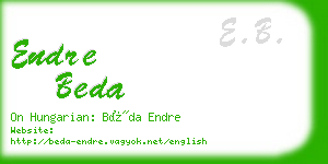 endre beda business card